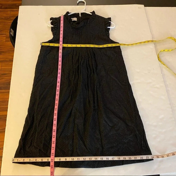 Tibi Sleeveless Wool Pin Tuck Ruffle Dress Womens Size 6 / Small Black White - Picture 5 of 9